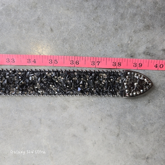 Embellished Black Belt with Gorgouge Bling From Buckle - Picture 3 of 5